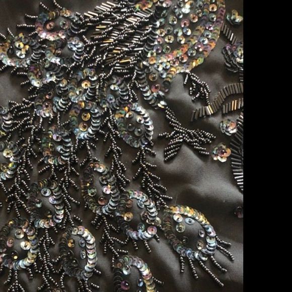 Vintage Beaded & Sequin Peacock Dress - Picture 4 of 8